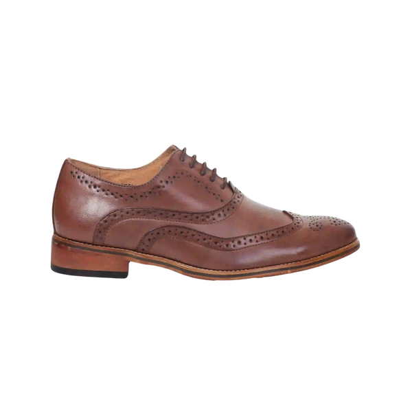 Brown Brogue Shoes for Men in Tan