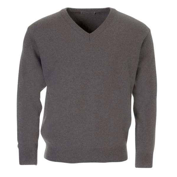 Golding Lambswool V-Neck Sweater in Silver