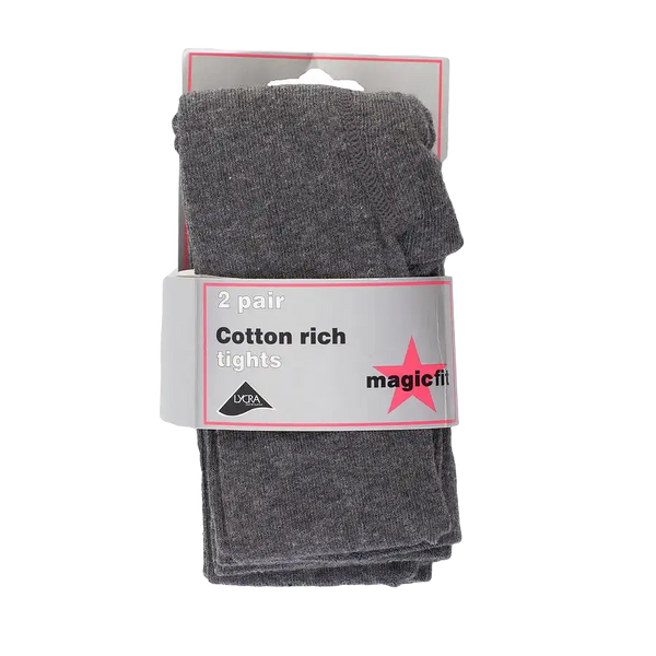 Cotton Soft Tights - 2PK - Grey