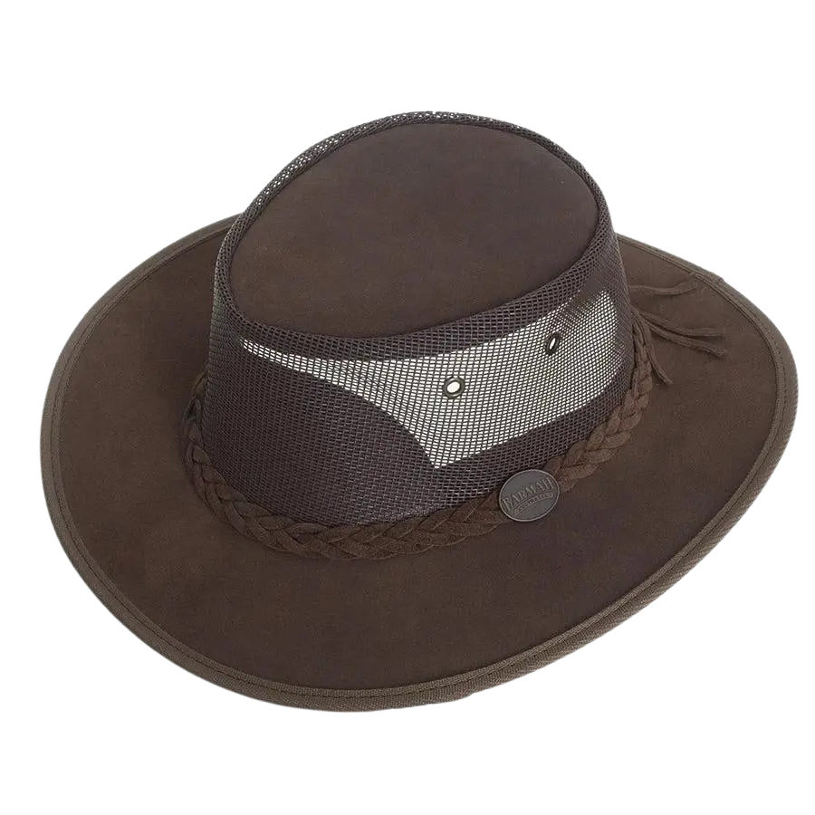 Lederhut Aus Australien Barmah Foldaway Cooler Hat Suede Hickory
