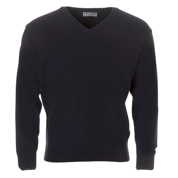 Golding Lambswool V-Neck Sweater in Navy