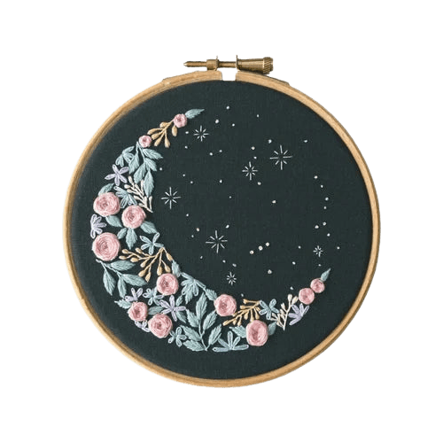 Wimperis Embroidery Floral Moon Embroidery Kit
