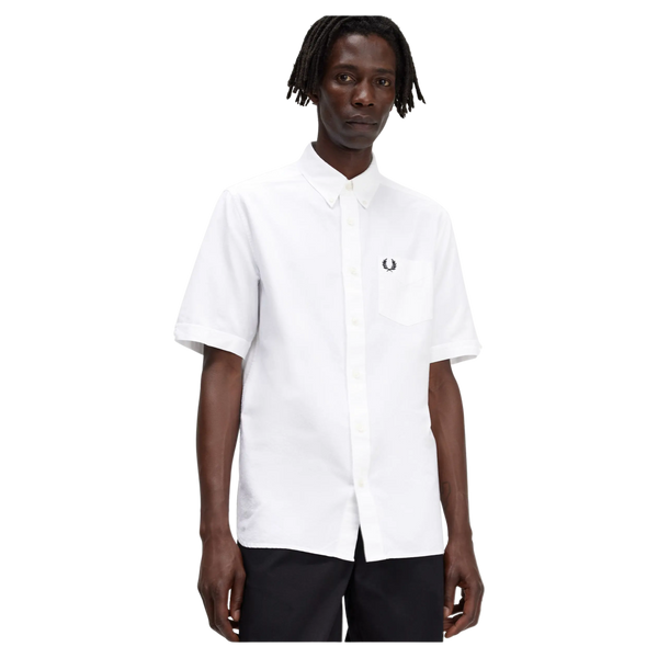 Fred Perry Short Sleeve Oxford Shirt in White for Men