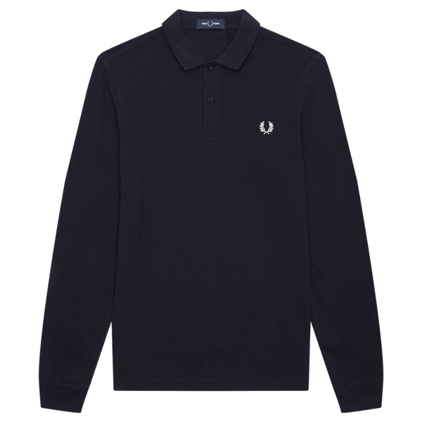 Fred Perry Long Sleeve Plain Polo Shirt
