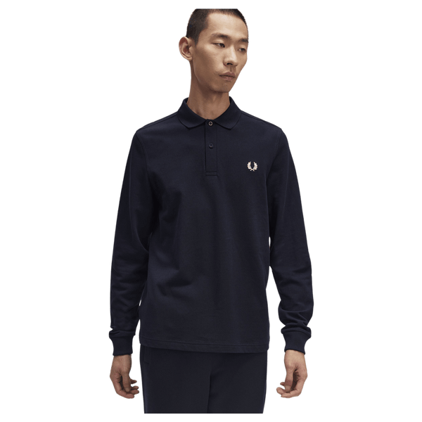Fred Perry Long Sleeve Plain Polo Shirt