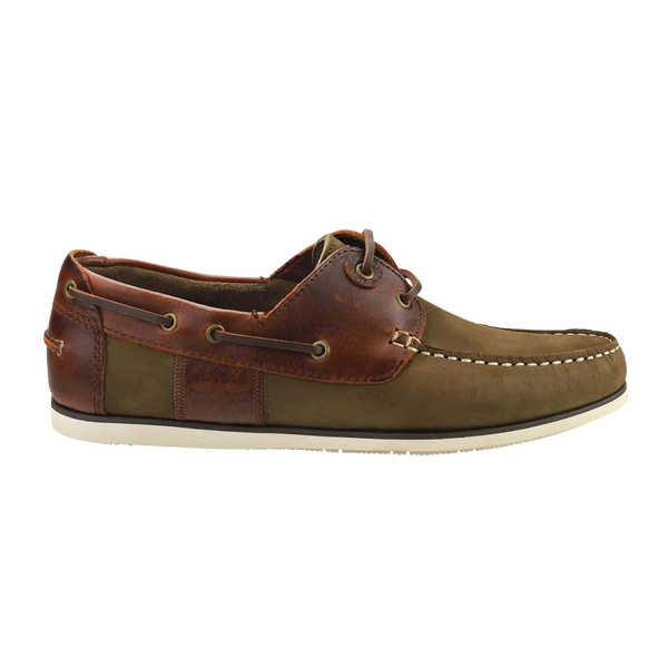 Barbour Capstan Boat Shoes for Men in Olive
