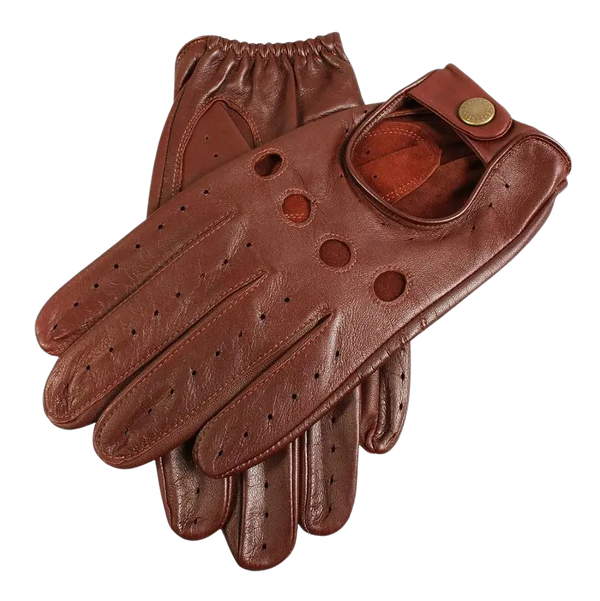 Dents Leather Driving Gloves for Men in English Tan