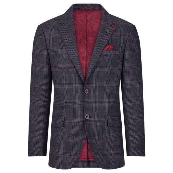 Raging Bull Check Wool Blazer for Men