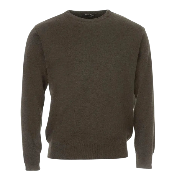 Franco Ponti Crew Neck Pullover for Men in Moss 2XL-6XL Extra Long