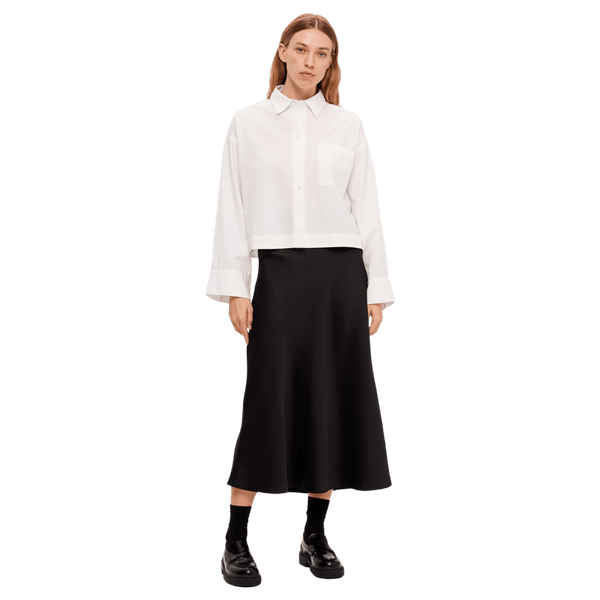 Selected Femme Astha Long Sleeved Cropped Boxy Shirt for Women