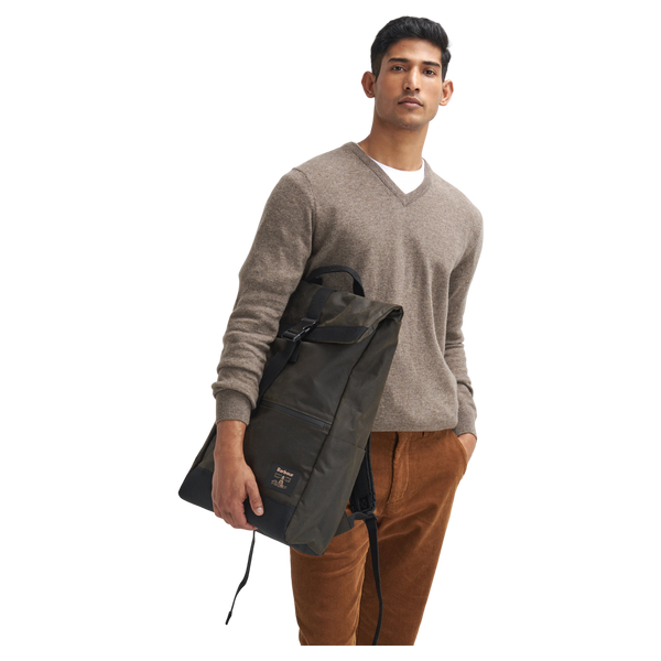 Barbour Field Wax Fold Over Backpack
