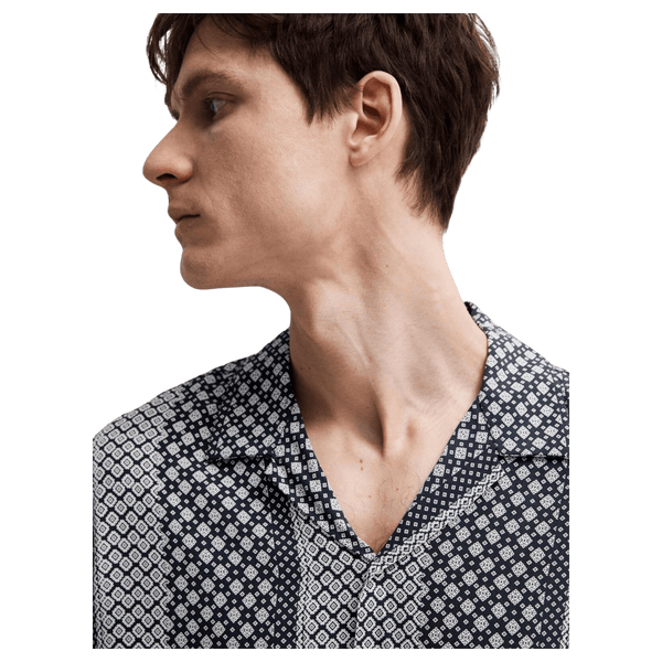 Selected Patterned Short Sleeved Shirt for Men