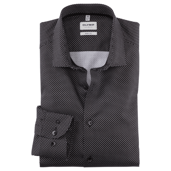 Olymp Level 5 Neat Print Long Sleeve Shirt for Men