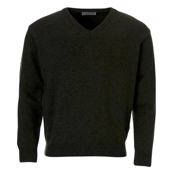 Golding Lambswool V-Neck Sweater in Forest
