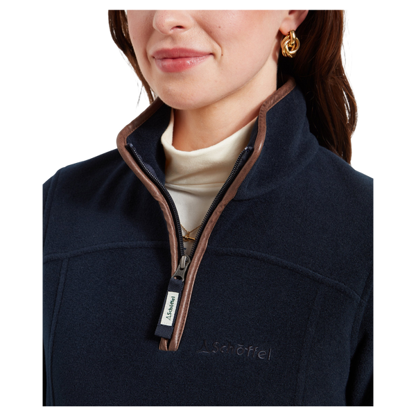 Schoffel Tilton 1/4 Zip Fleece Top in Navy