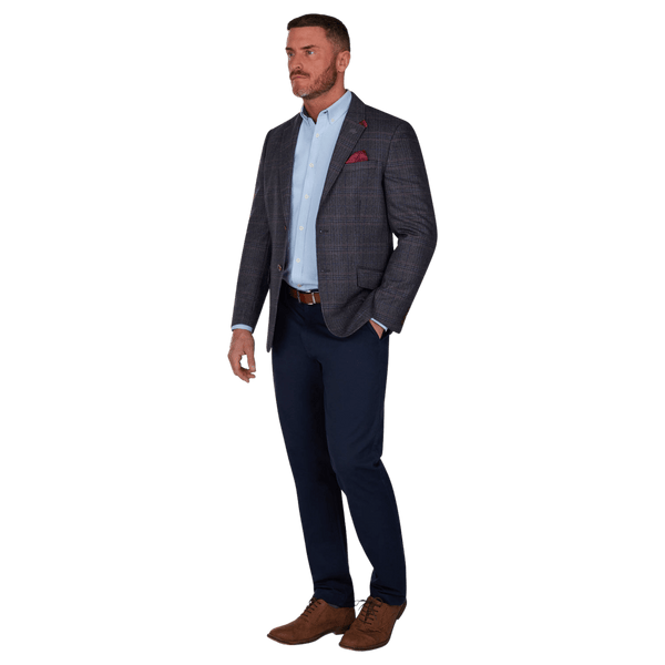 Raging Bull Check Wool Blazer for Men