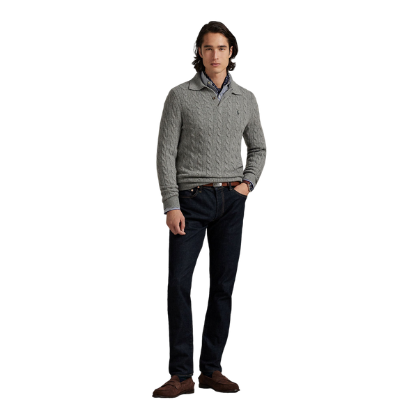 Polo Ralph Lauren Long Sleeve Button Neck Cable Knit Pullover