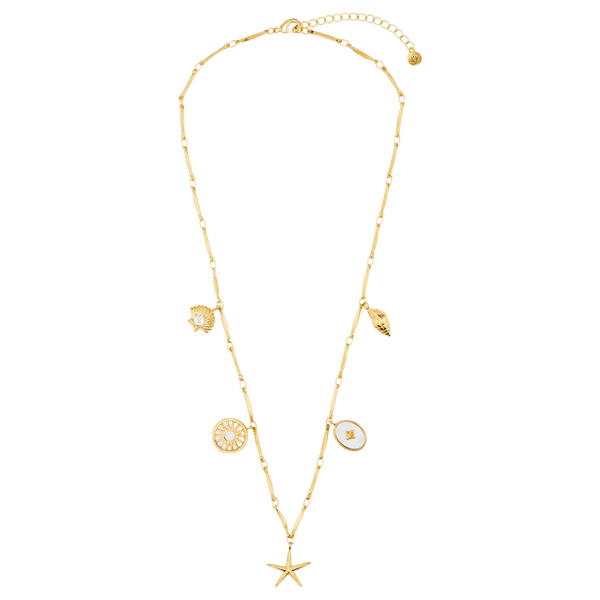 Orelia Jewellery Mother of Pearl & Multi Charm Necklace for Women