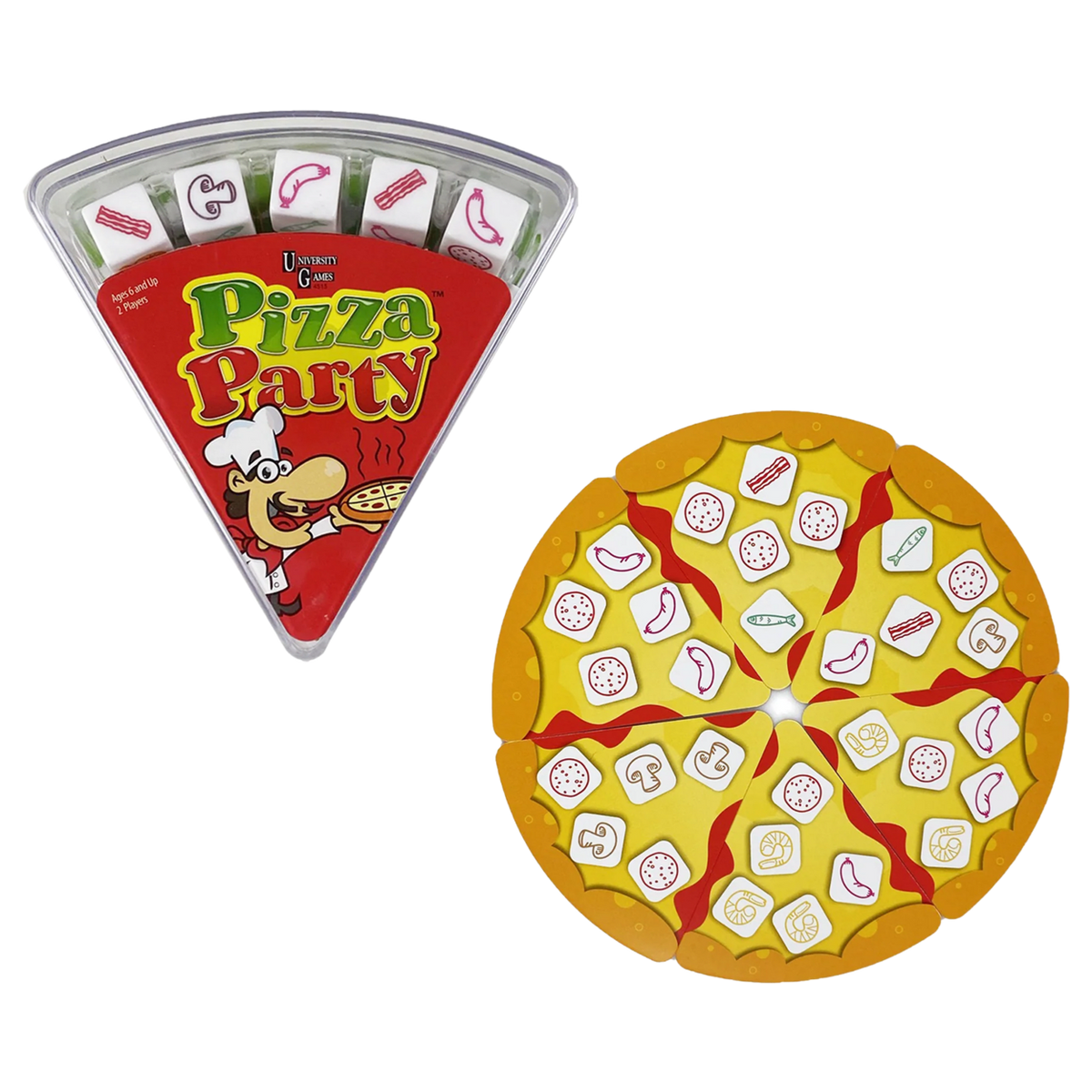 University Games Pizza Party Game Coes