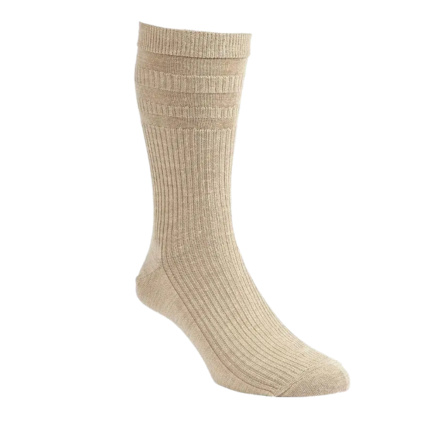 HJ Hall Wool Softop Socks in Oatmeal