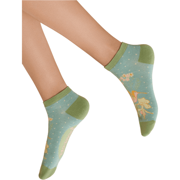 Powder Hummingbird Trainer Socks for Women