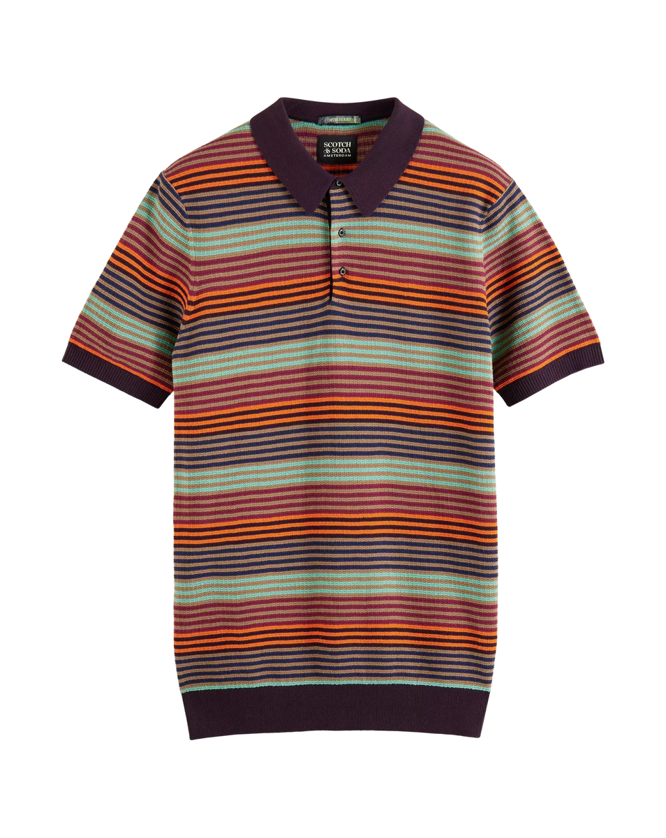 Scotch & Soda Knitted Polo Shirt In Organic Cotton | Coes