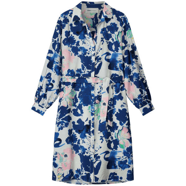 POM Amsterdam Crane Birds Blue Dress