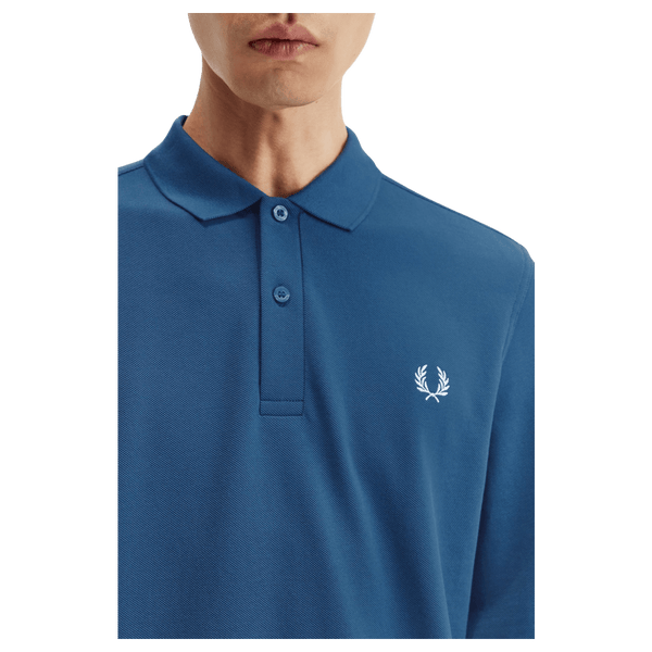 Fred Perry Long Sleeve Plain Polo Shirt