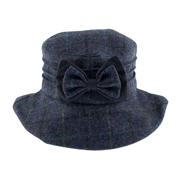Dents Abraham Moon Check Hat with Bow Detail for Women
