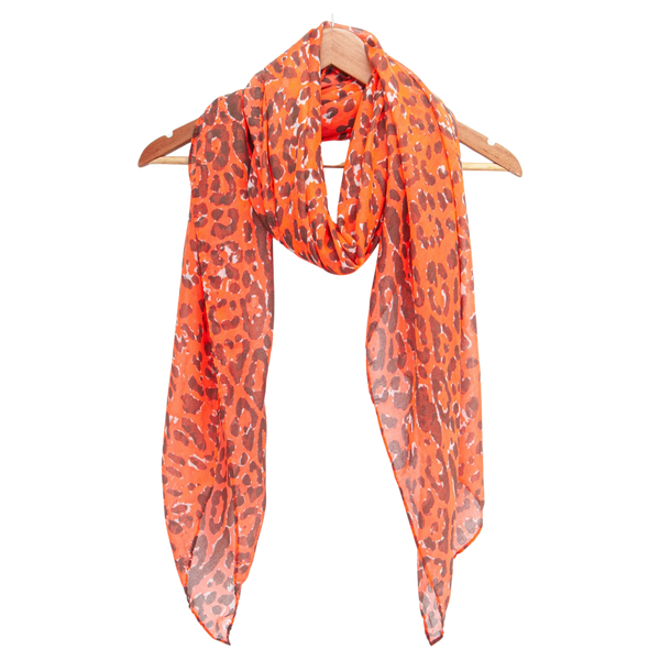 Miss Shorthair All Over Leopard Print Scarf
