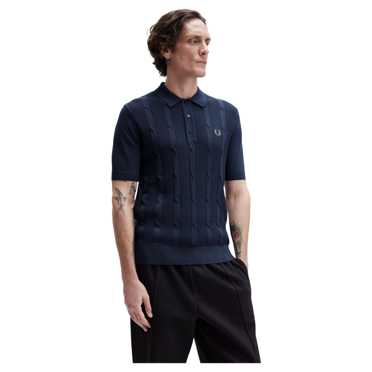 Fred Perry Textured Cable Knit Shirt | Coes