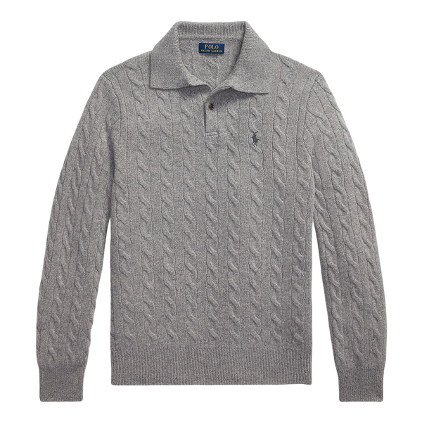 Polo Ralph Lauren Long Sleeve Button Neck Cable Knit Pullover