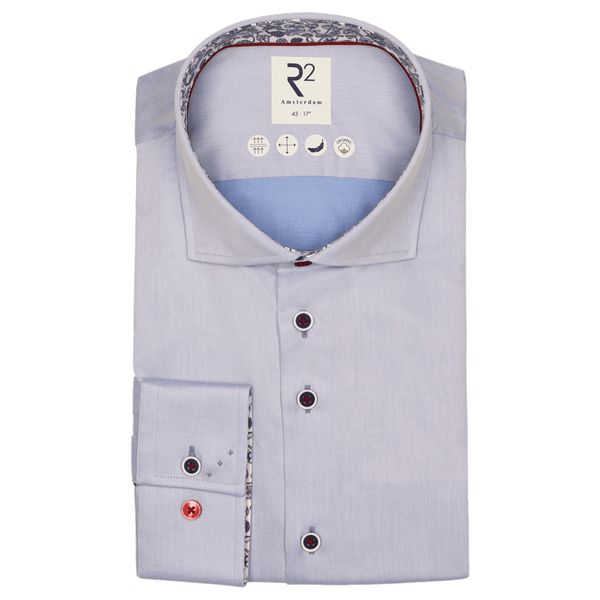 R2 Amsterdam Long Sleeve Formal Shirt With Liberty Fabric Trim