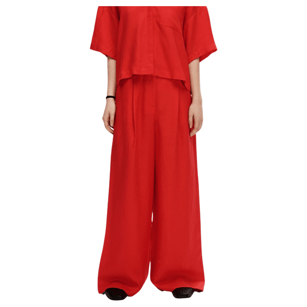 Selected Femme Lyra High-Waisted Wide-Leg Linen Trousers