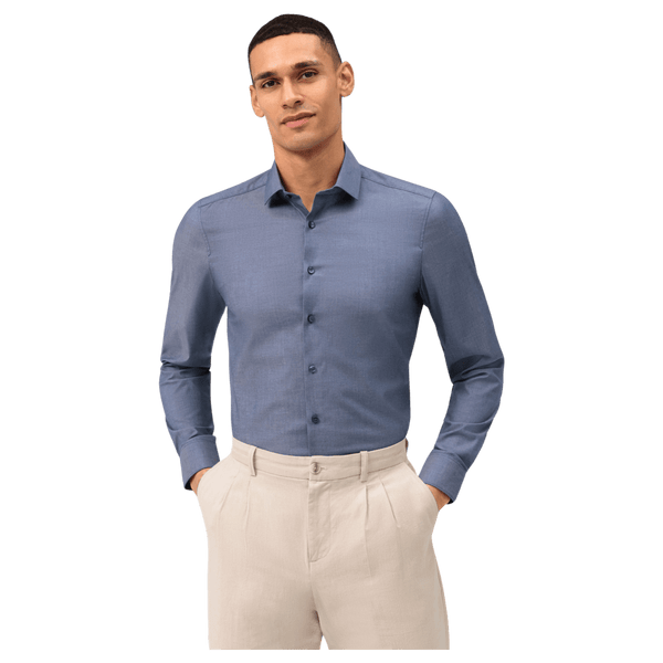Olymp Body Fit Structured Long Sleeve Formal Shirt for Men