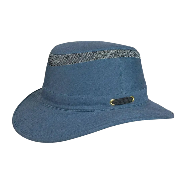 Tilley T5MO Organic Airflo Cotton Medium Brim Hat in Mid Blue
