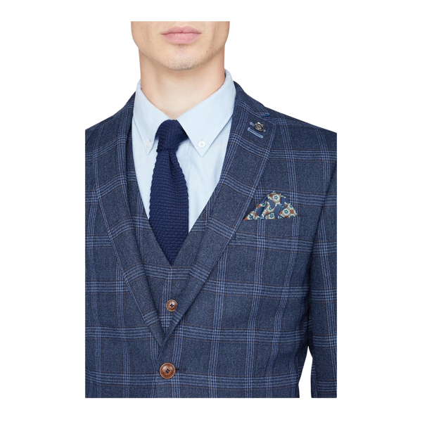 Antique Rogue Tweed Overcheck Suit Jacket for Men