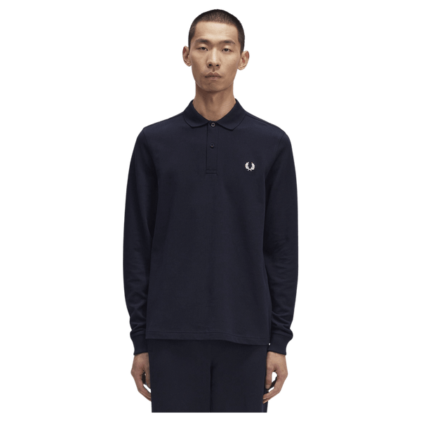 Fred Perry Long Sleeve Plain Polo Shirt