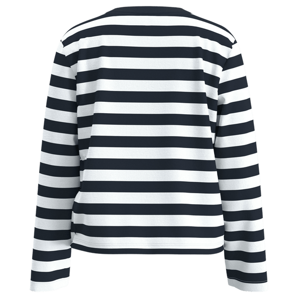 Selected Femme Essential Long Sleeved Striped Boxy Tee for Women
