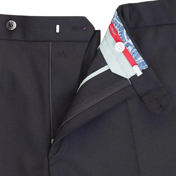 Meyer Oslo Soft Gabardine Trousers for Men in Black