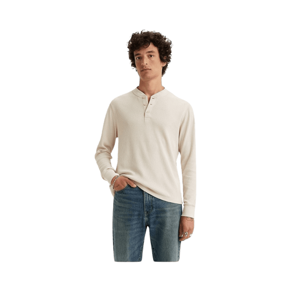Levi's Long Sleeve Thermal Three Button Henley T-Shirt