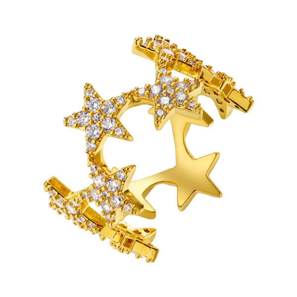 Orelia Jewellery Statement Pave Star Ring