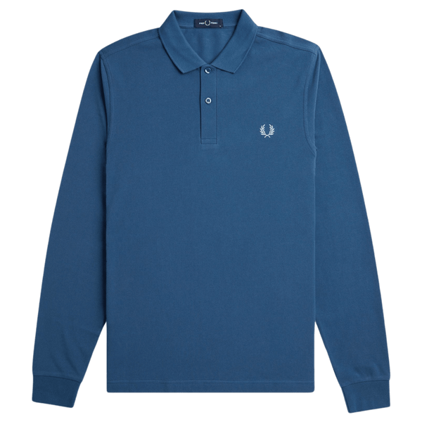 Fred Perry Long Sleeve Plain Polo Shirt