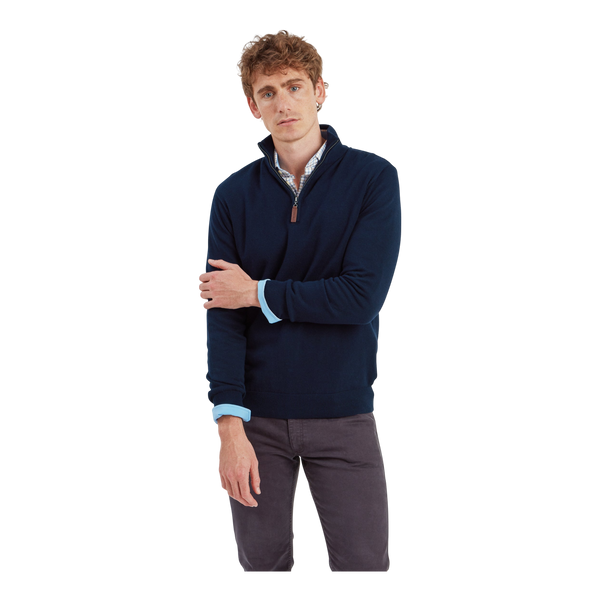 Schoffel Calton Cotton Cashmere 1/4 Zip Jumper