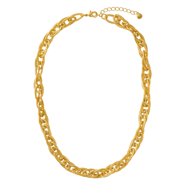 Orelia Jewellery Interlocking Oval Link Statement Necklace for Women