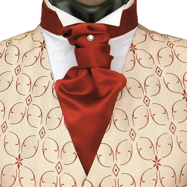 Fancy Waistcoat in Cream & Red