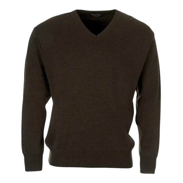 Franco Ponti V Neck Pullover for Men in Moss 2XL-6XL Extra Long