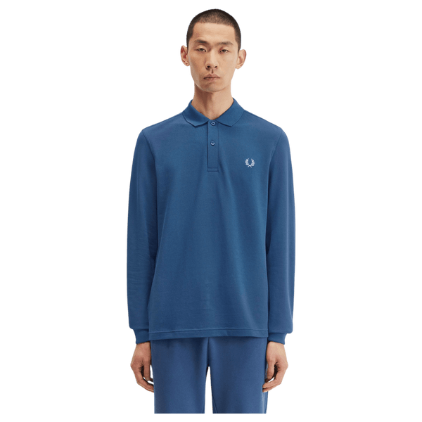 Fred Perry Long Sleeve Plain Polo Shirt