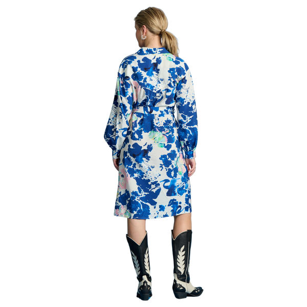 POM Amsterdam Crane Birds Blue Dress