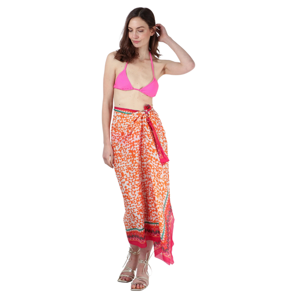 Miss Shorthair Cotton Mosaic Print Scarf